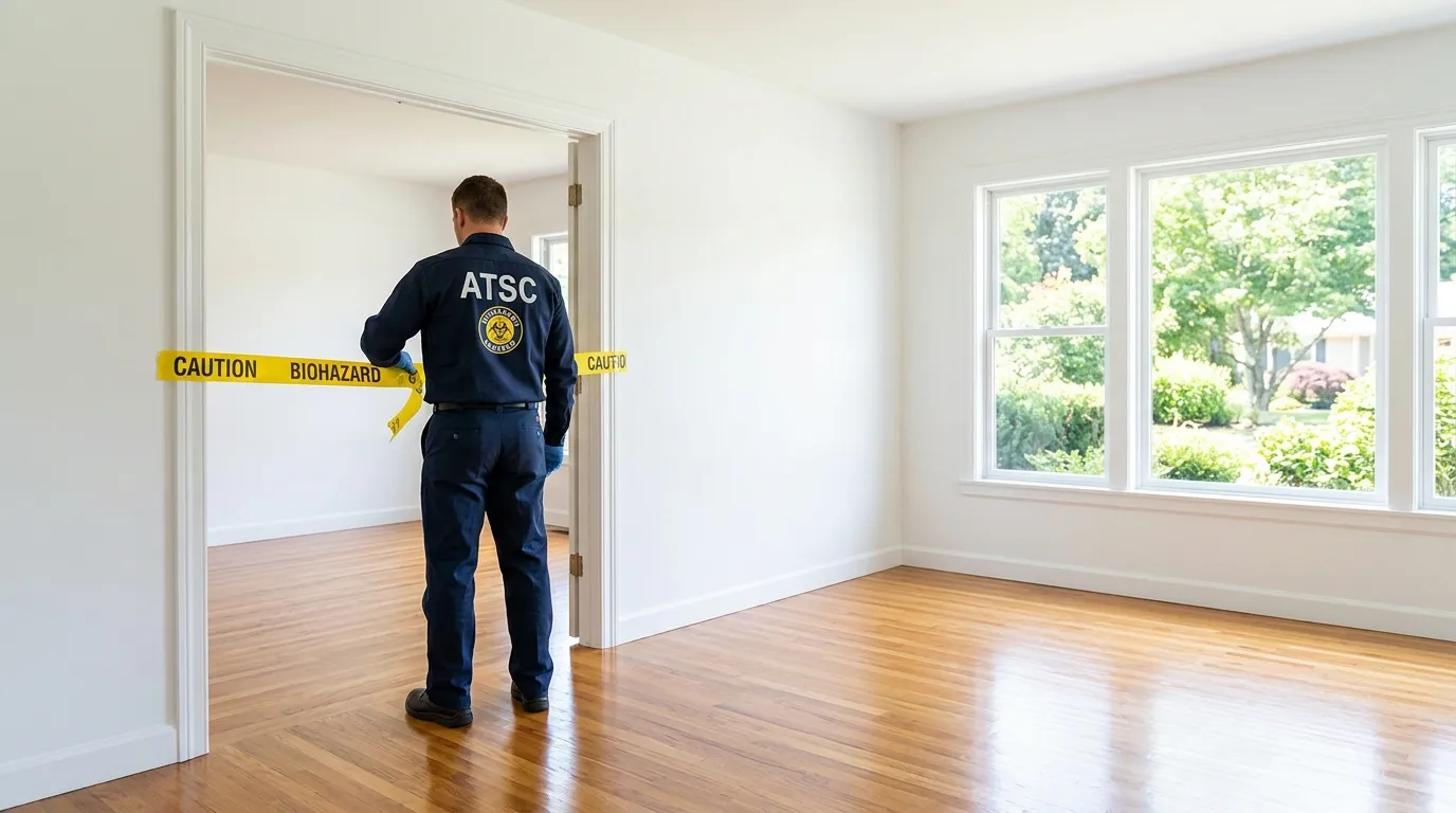 Certified biohazard cleanup crew performing Decomposition Cleanup in Coatesville